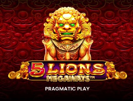 Captura de pantalla del juego 5 Lions Megaways en Jugabet, un título común para cumplir requisitos de apuesta.